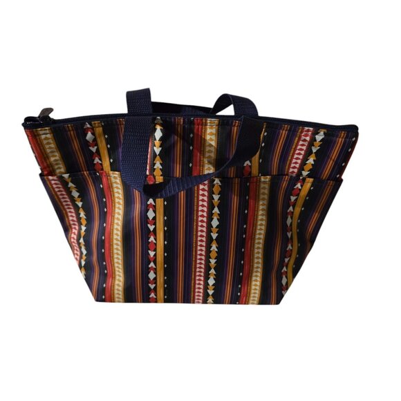 thirty-one Handbags - Thirty One Thermal Lunch Box Tote Purple Soutwest Stripe